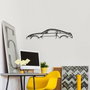 Wallity Nissan 350Z Silhouette Escultura de pared de metal negra